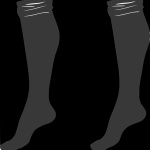 silhouette stockings black color only vector